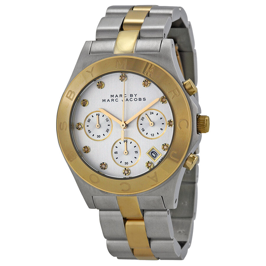 Marc By Marc Jacobs Henry Chronograph Date Gold and Silver Tone Watch MBM3177