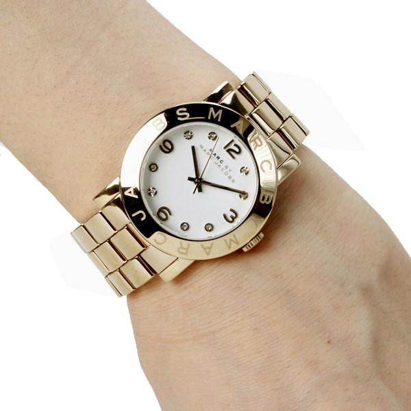 Stainless Steel Mbm3056 Marc Jacobs Amy MBM3056 Women's Gold Tone