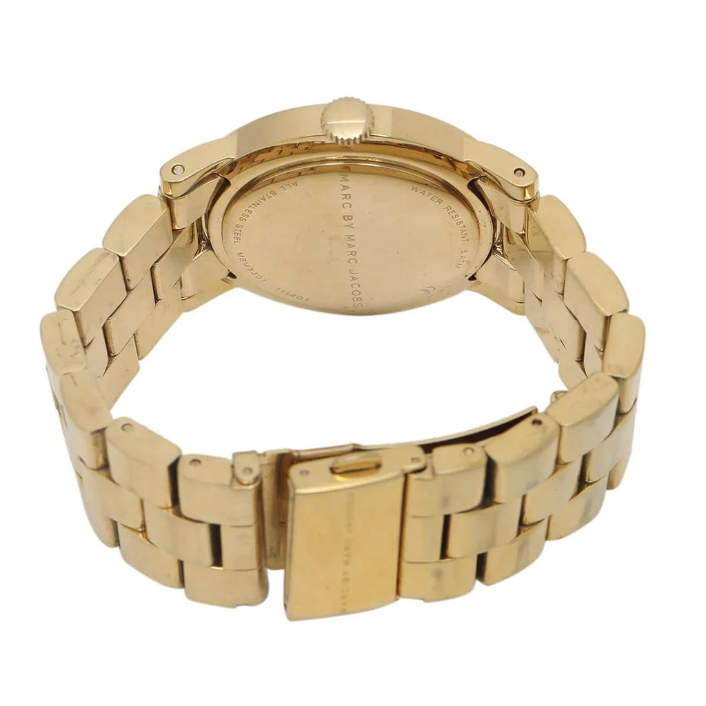 Marc By Marc Jacobs Amy Blue Gold Tone Watch - MBM3301