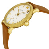 Marc Jacobs Baker White Dial Tan Leather Strap 36.5mm Ladies Watch MBM1316 - Big Daddy Watches