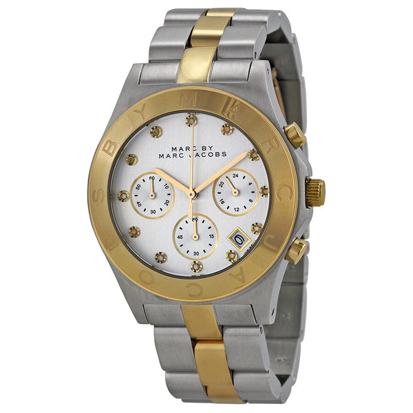 Marc by Marc Jacobs Chronograph Silver Dial Two-tone Ladies Watch MBM3177 - BigDaddy Watches