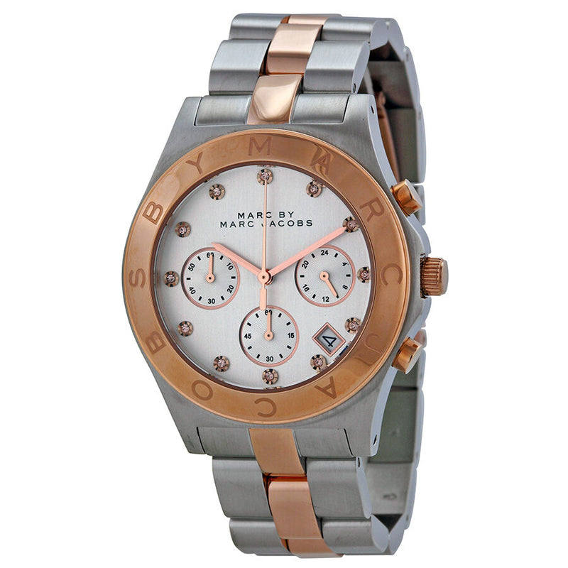 Marc by Marc Jacobs Chronograph Silver Dial Two-tone Ladies Watch MBM3178 - BigDaddy Watches