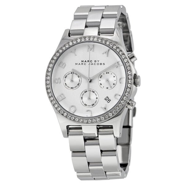 Marc by Marc Jacobs Henry Chronograph Silver Dial Stainless Steel Ladies Watch MBM3104 - BigDaddy Watches