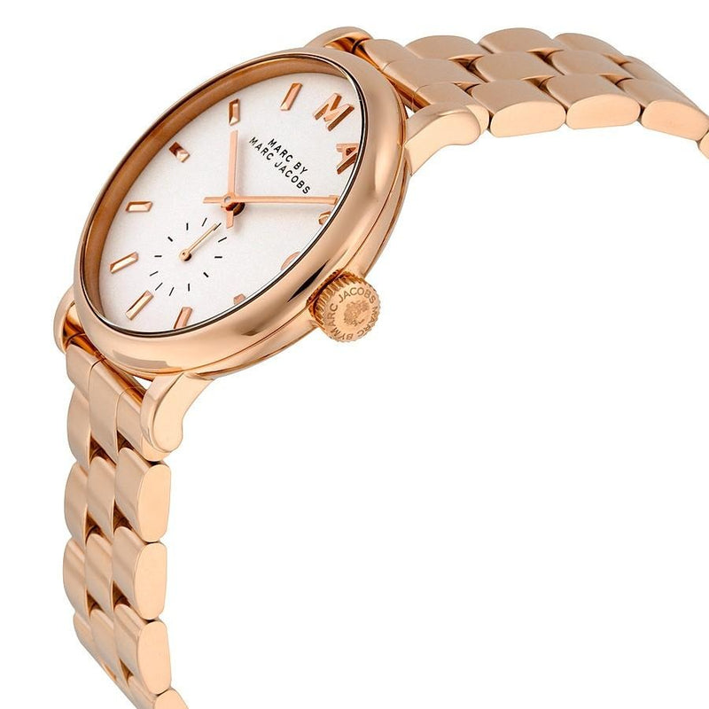 Marc Jacobs Silver Dial Rose Gold-Tone 36mm Ladies Watch MBM3244 - Big Daddy Watches