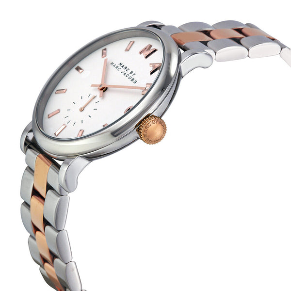 Marc by Marc Jacobs White Dial Two Tone Stainless Steel Ladies Watch MBM3312 - BigDaddy Watches #2