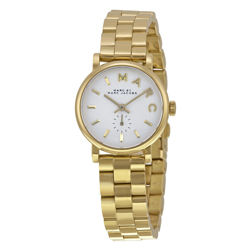 Marc by Marc Jacobs White Pearlized Dial Gold-tone Stainless Steel Ladies Watch MBM3247 - BigDaddy Watches