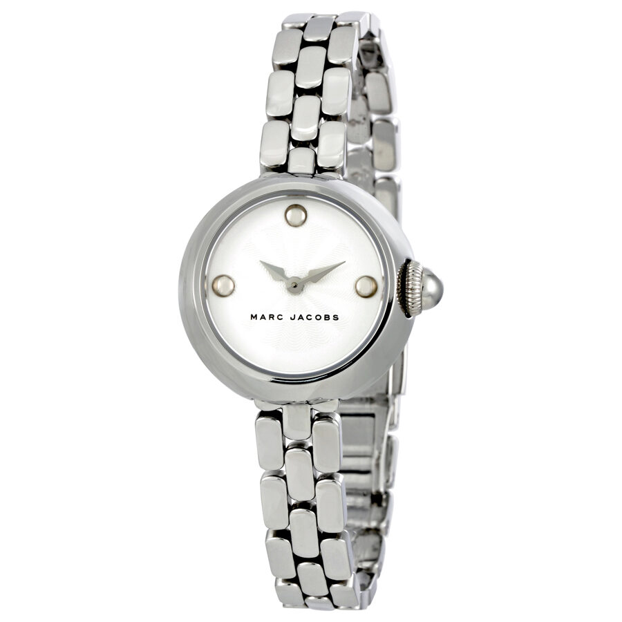 Marc Jacobs Courtney silver-tone watch with white dial and link bracelet