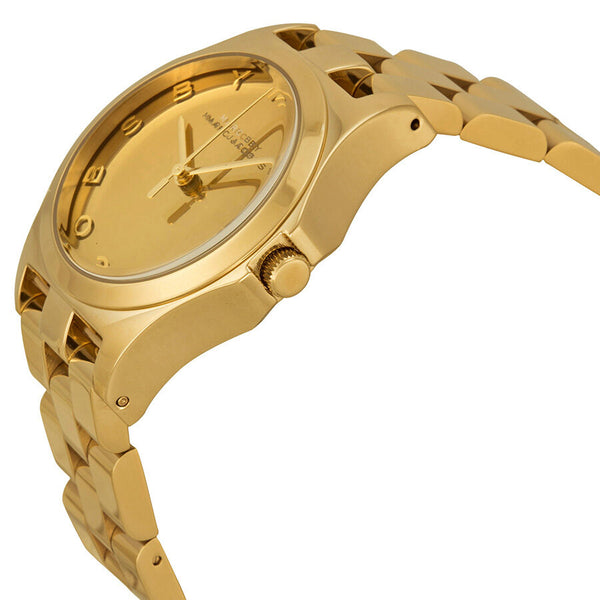 Marc by Marc Jacobs Henry Glossy Gold Dial Gold-Tone Stainless Steel Ladies Watch MBM3211 - BigDaddy Watches #2