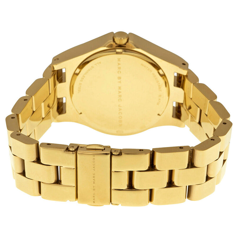 Marc by Marc Jacobs Henry Glossy Gold Dial Gold-Tone Stainless Steel Ladies Watch MBM3211 - BigDaddy Watches #3