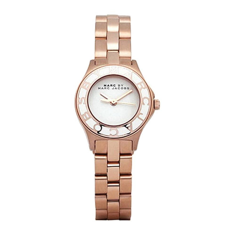 MARC JACOBS SMALL BLADE SILVER WOMENS’ ROSE GOLD LOGO WATCH  MBM3076 - Big Daddy Watches