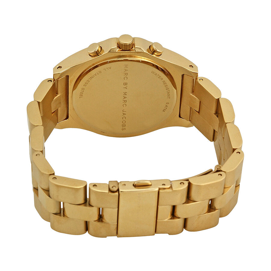 Marc By Marc Jacobs Blade Chronograph Gold Dial Gold Tone Watch MBM3101 (Pre-Owned)