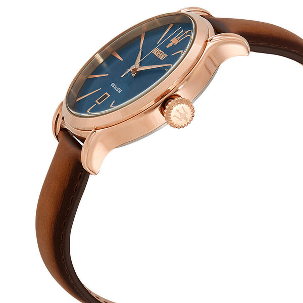 Maserati Epoca Blue Dial Leather Strap Men's Watch R8851118001