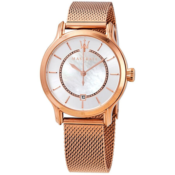 Maserati Epoca Quartz Silver Mother of Pearl Ladies Watch R8853118506 - BigDaddy Watches