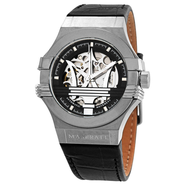 Maserati Potenza Automatic Black Skeleton Dial Men's Watch R8821108038 - BigDaddy Watches