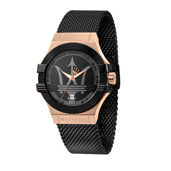 Maserati Potenza Black Mesh Bracelet   R8853108010 - Big Daddy Watches