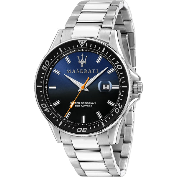 Maserati Silver Sfida Blue Dial   R8853140001 - Big Daddy Watches