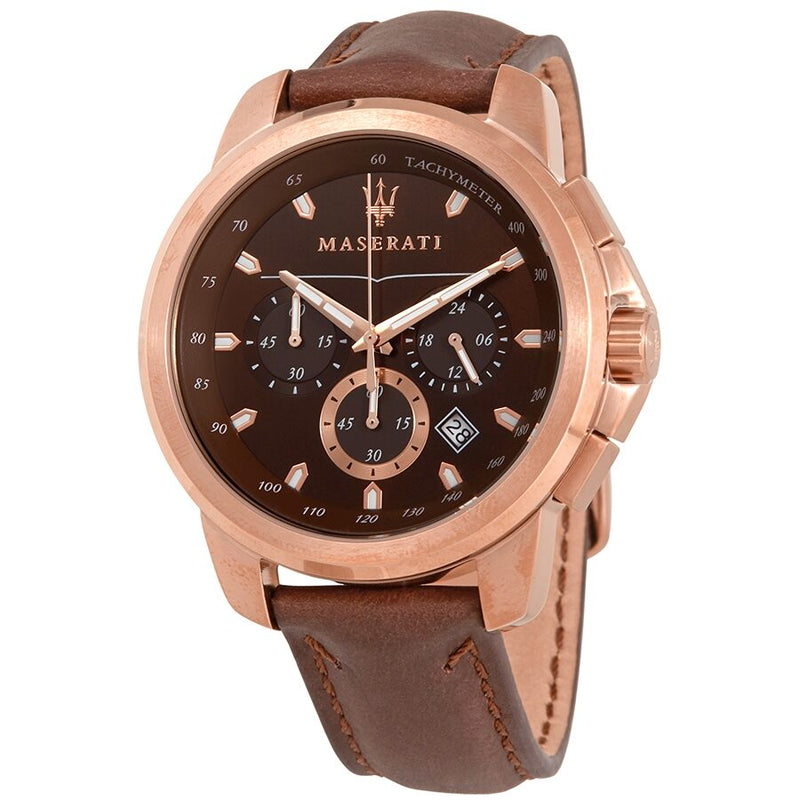 Maserati Successo Chronograph Brown Dial Men's Watch R8871621004 - BigDaddy Watches
