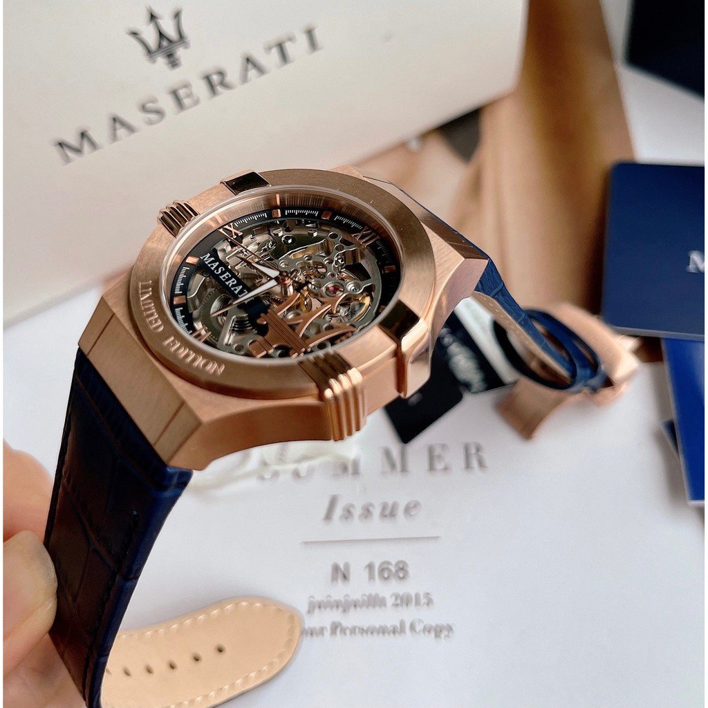 Maserati Watch Automatic Skeleton Rose-Gold Men's Watch R8821108022 - The Watches Men & CO #7