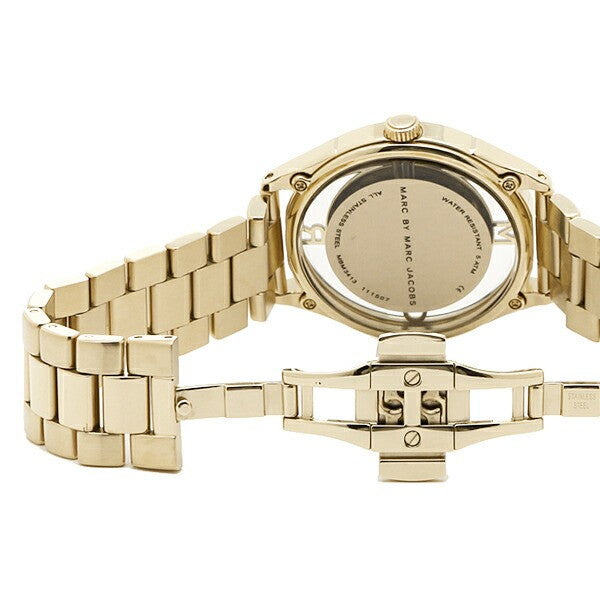 Marc by Marc Jacobs Tether Gold Dial Gold-tone Ladies Watch MBM3413