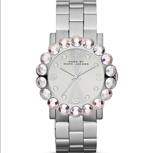 Marc By Marc Jacobs Amy Silver Women's Steel Glitz Watch  MBM3222 - Big Daddy Watches