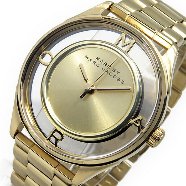 Marc by Marc Jacobs Tether Gold Dial Gold-tone Ladies Watch MBM3413