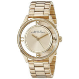 Marc by Marc Jacobs Tether Gold Dial Gold-tone Ladies Watch MBM3413