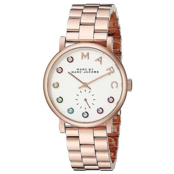 Marc Jacobs Baker White Dial Rose Gold 36mm Ladies Watch MBM3441