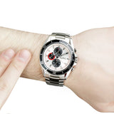 Michael Kors Chronograph White Dial Stainless Steel Men's Watch MK8339 Water resistance: 100 meters / 330 feet Movement: Quartz  