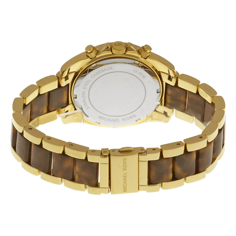 Michael Kors Blair Chronograph Champagne Dial Gold-tone Tortoise-shell Acetate Ladies Watch MK6094 - BigDaddy Watches #3