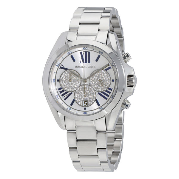 Michael Kors Bradshaw Silver Crystal Pave Dial Unisex Watch MK6320 - BigDaddy Watches