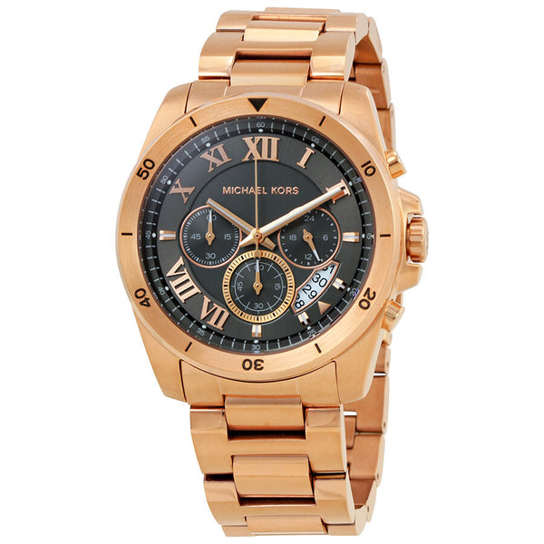 Michael Kors Brecken Grey Dial Men's Rose Gold Chronograph Watch MK8563 - BigDaddy Watches