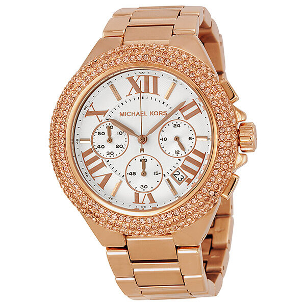 Michael Kors Camille Chronograph Rose Gold-tone Ladies Watch MK5636 - BigDaddy Watches