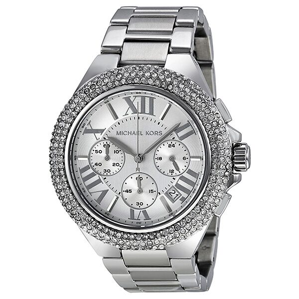 Michael Kors Camille Light-Silver Dial Chronograph Unisex Watch MK5634 - BigDaddy Watches