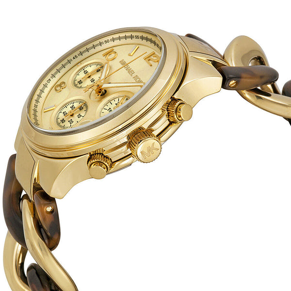 Michael Kors Chain Link Acrylic Gold-tone Ladies Watch MK4222 - BigDaddy Watches #2