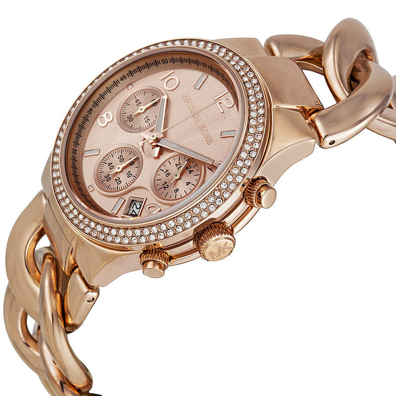 Michael Kors Chronograph Rose Dial Rose Gold Ion-plated Ladies Watch MK3247 - BigDaddy Watches #2