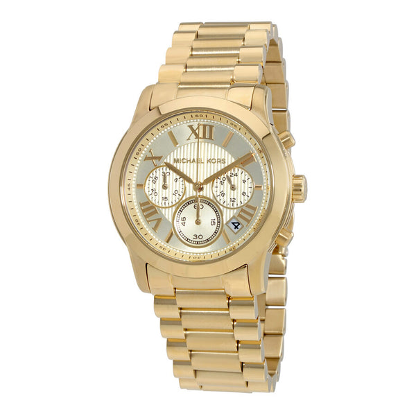 Michael Kors Cooper Chronograph Gold Dial Ladies Watch MK6274 - BigDaddy Watches