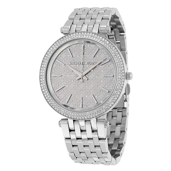 Michael Kors Darci Silver Dial Crystal Stainless Steel Ladies Watch MK3404