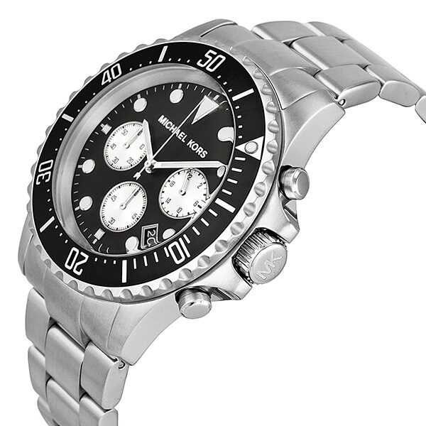 Michael Kors Everest Chronograph Black Dial Stainless Steel Men's Watch MK8256 - BigDaddy Watches #2