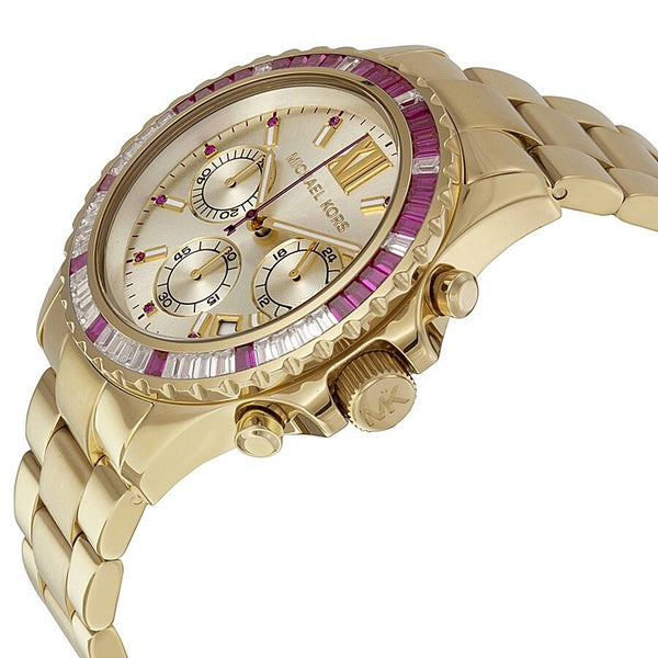 Michael Kors Everest Chronograph Champagne Dial Gold-tone Ladies Watch - BigDaddy Watches #2