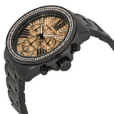 Michael Kors Everest  Chronograph Rose Dial Black Ion-plated Ladies Watch MK5879
