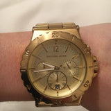 Michael Kors Chronograph Champagne Dial Ladies Watch MK5313 Water resistance: 100 meters / 330 feet Movement: Quartz  