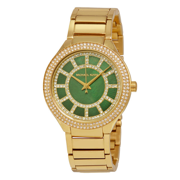 Michael Kors Kerry Green Crystal-set Dial Ladies Watch MK3409 - BigDaddy Watches