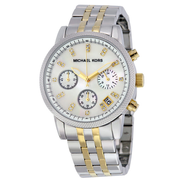 Michael Kors Jet Set Chronograph Dial Two-tone Ladies Watch MK5057