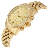 Michael Kors Lexington Chrono Champagne Dial Gold Ladies Watch MK5556