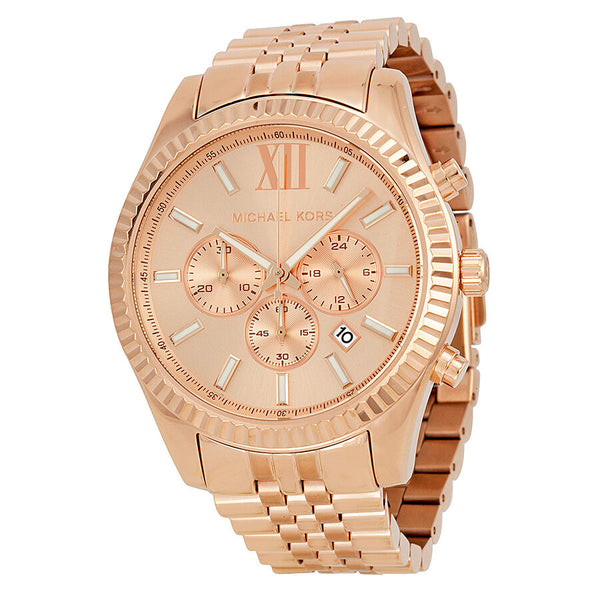 MICHAEL KORS Lexington Chronograph Rose Gold Big Watch MK8319