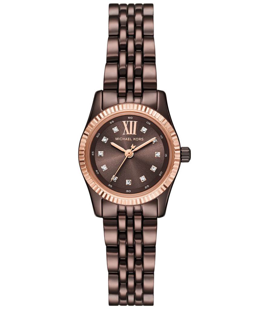 Michael Kors Petite Lexington Pavé Espresso-Tone Women's Watch - MK4844