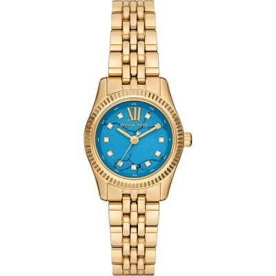 Michael Kors Lexington MK4813 petite watch with blue dial and gold-tone case