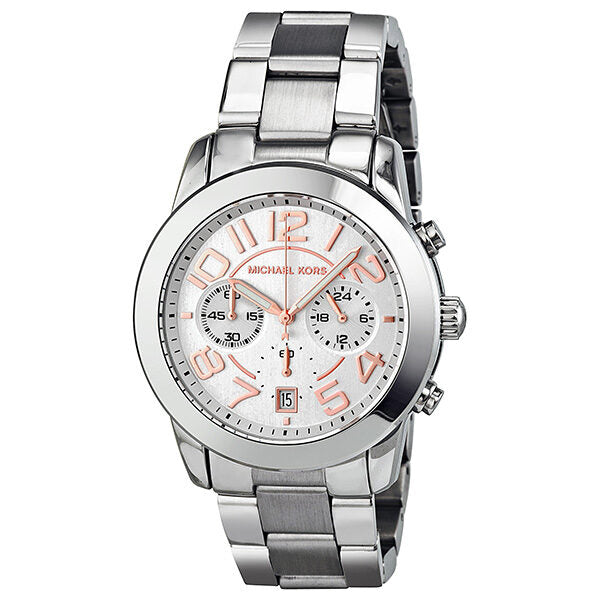 Michael Kors Mercer Chronograph Silver Dial Ladies Watch MK5725 - BigDaddy Watches