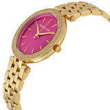 Michael Kors Darci Fuchsia Dial Gold Ladies Watch MK3444