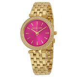 Michael Kors Darci Fuchsia Dial Gold Ladies Watch MK3444